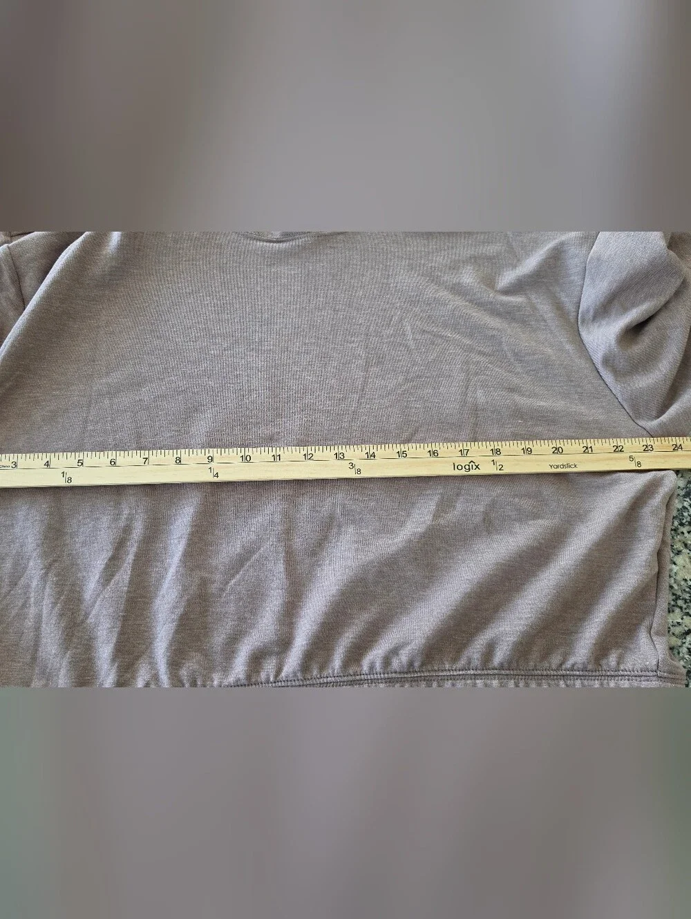 Velocity Brushed Terry Hoodie Women’s XL NWT Taupe Lounge Pullover NWT - Picture 6 of 10